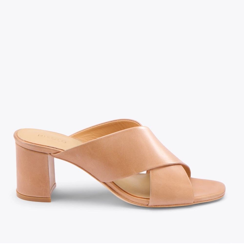 NEW IN BOX! Nisolo Tan Leather Mules - Picture 6 of 16